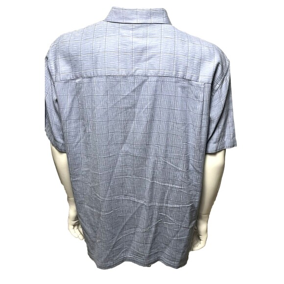 Arrow Shirt Short Sleeve Button Up Collar Blue Plaid Cotton Men XL Career Work - Picture 2 of 3